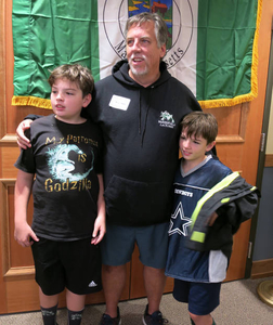 Timothy Withers, Jim Withers and Connor Withers at the Marshfield Mass. Memories Road Show