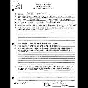 Jose R. Melendez documents.