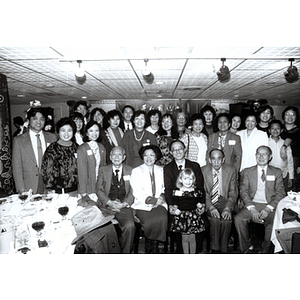 Assembled banquet guests