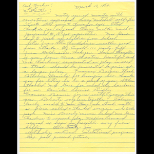 Minutes of Goldenaires meeting held March 13, 1986