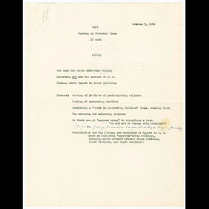 Agenda for N.E.F.C. meeting at Sheraton Plaza on October 5, 1966