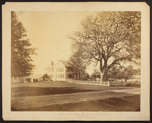 Exterior view of the Lawrence Homestead, June 1870