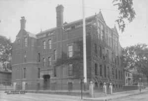 Exterior view of the Edward Everett School, Dorchester, Mass.