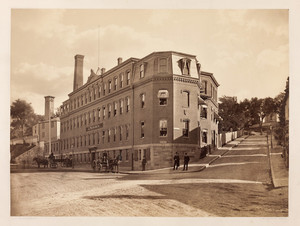 Exterior view of Louis Prang Factory, Roxbury, Mass., 1882