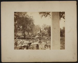 Exterior view from the porch of the grounds of the Grange, Lincoln, Mass., ca. 1870