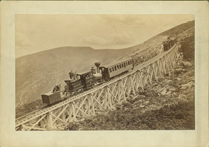 Mount Washington railroad train heading downhill, undated