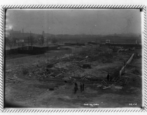 Albany St. Garage, general view from C.P. Station