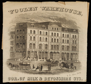 Label for Baldwin & Curry, goods for mens wear, corner of Milk & Devonshire Streets, Boston, Mass., undated