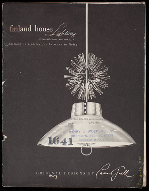 Finland House lighting, 41 East 50th Street, New York, New York, 1955