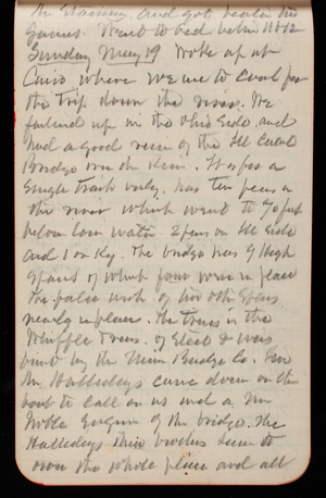 Thomas Lincoln Casey Notebook, April 1888-May 1889, 83, the stairway and got [illegible] his games