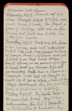 Thomas Lincoln Casey Notebook, May 1891-September 1891, 85, afternoon but clear