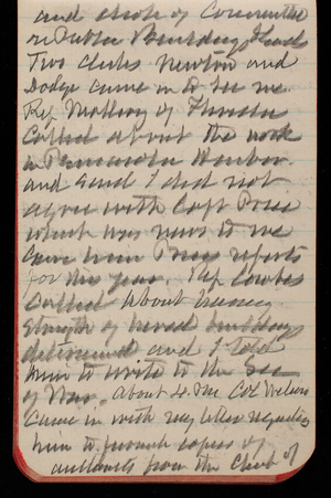 Thomas Lincoln Casey Notebook, November 1893-February 1894, 40, and [illegible] of Committee re Public Buildings