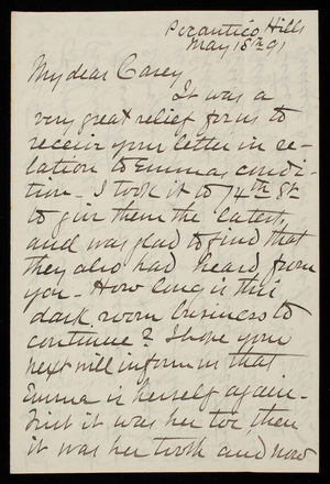 Robert Walter Weir Jr. to Thomas Lincoln Casey, May 18, 1891