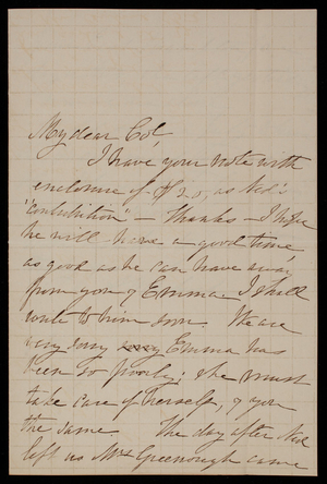 Alice W. Babcock to Thomas Lincoln Casey, June 29, 1885