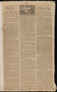 The Boston-Gazette, and Country Journal, 12 September 1768