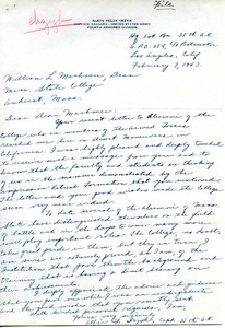 Letter from Albin F. Irzyk to William L. Machmer