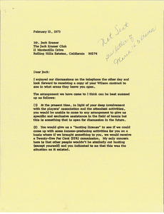Letter from Mark H. McCormack to Jack Kramer