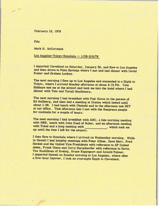 Memorandum from Mark H. McCormack to file