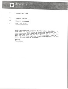 Memorandum from Mark H. McCormack to Charles Lafave