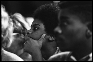 Rapt audience members at the Youth, Non-Violence, and Social Change conference, Howard University