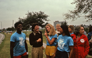 Michele Cearcy, Billie Jean King, Peggy Kokernot, Sylvia Ortiz, and Betty Friedan