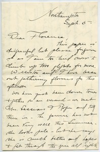 Letter from Elizabeth Williston to Florence Porter Lyman