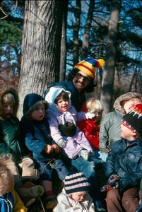 Nursery outing; kids with Larry Raffel
