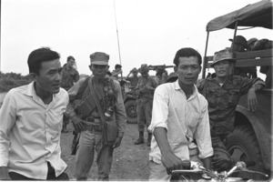 Village informers bring intelligence to the troops; Tay Ninh.