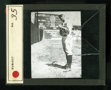 Leslie Mann Baseball Lantern Slide, No. 35