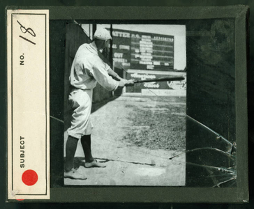 Leslie Mann Baseball Lantern Slide, No. 18