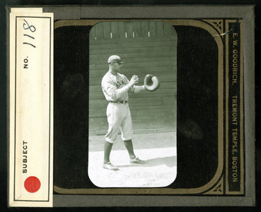 Leslie Mann Baseball Lantern Slide, No. 118
