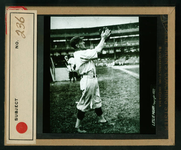 Leslie Mann Baseball Lantern Slide, No. 236