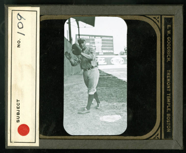 Leslie Mann Baseball Lantern Slide, No. 109