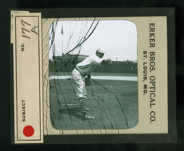 Leslie Mann Baseball Lantern Slide, No. 177A