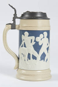 A stoneware stein with Turner and gymnastic equipment
