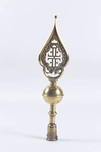 Brass pole topper with 4F flag