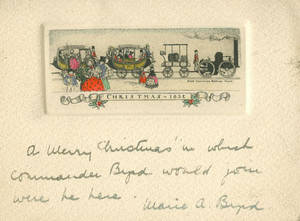 Marie A. Byrd Christmas Card to C. Ward Crampton