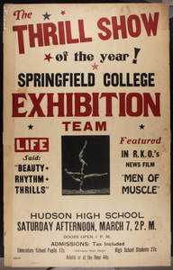 SC Gymnastics Exhibition Team Poster, Hudson NY (March 7, 1942)