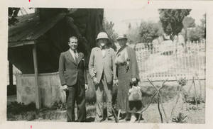 Dr. and Mrs. Doggett with Dr. Kidess by the Oak of Mamre, ca. 1936