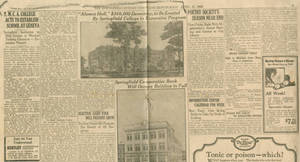 "Alumni Hall, $350,000 Dormitory to be Erected by Springfield College" Springfield Sunday Union and Republican (April 11, 1926)