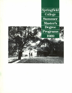 Summer Master's Degree Programs, 1989