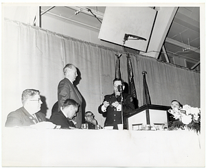 Mayor John F. Collins at a St. Patrick's Day celebration in South Boston