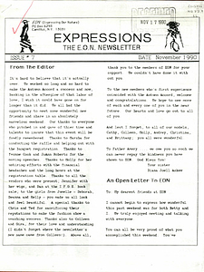Expressions: The EON Newsletter (November, 1990)