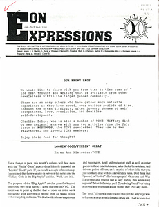 Expressions: The EON Newsletter (August, 1991)
