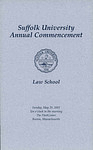 2001 Suffolk University commencement program, Law School
