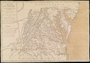Carte de la Virginie Avec partie du Maryland & de la Pensilvanie
