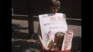 Bill Baird demonstration at Paul Revere Mall